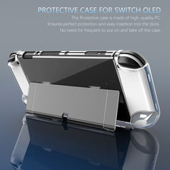 Nintendo switch OLED crystal case switch OLED protective case with bracket PC material
